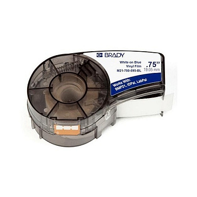 Bridgetek Solutions Cart M21 B595 0.75inx21ft Wht/blu (M21750595BL)