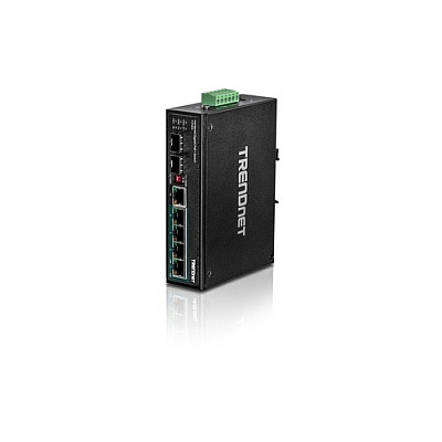 Trendnet 6-port Hardened Industrial Gigabit Poe+ Switch (5 Gigabit / 1 Shared Sfp / 1 Dedicated Sfp) (TIPG62)