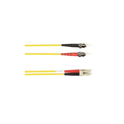 Black Box Os2 9/125 Singlemode Fiber Optic Patch Cable - Ofnr Pvc, St To Lc, Yellow, 7-m (23.0-ft.), Gsa, Taa, Non-returnable/non-cancelable (FOCMRSM07MSTLCYL)