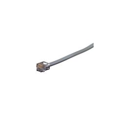 Black Box Flat Satin Telco Patch Cable - Stranded, Unshielded, Pvc, Straight-pin, 6-wire, Rj11, Male/male, Gray, 4-ft. (1.2-m) (EL06MS-04)