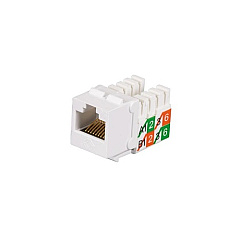 Black Box Cat5e Keystone Jack - Unshielded, White, 25-pack, Gsa, Taa (FMT929R225PAK)