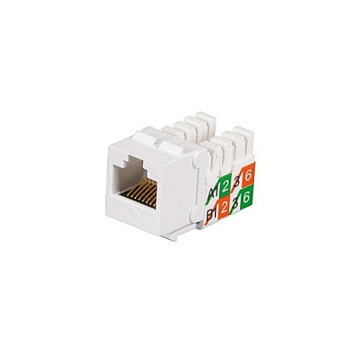 Black Box Cat5e Keystone Jack - Unshielded, White, 25-pack, Gsa, Taa (FMT929R225PAK)