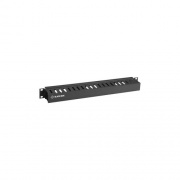 Black Box Rackmount Horizontal Finger Duct Cable Manager With Cover - 1u, 19", Single-sided, Black, Gsa, Taa (RMT100A-R4)