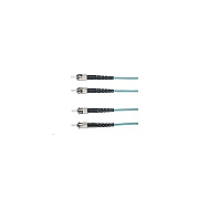 Black Box Om3 50/125 Multimode Fiber Optic Patch Cable - Ofnr Pvc, St To St, Aqua, 5-m (16.4-ft.) (EFNT010005MSTST)