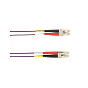 Black Box Om4 50/125 Multimode Fiber Optic Patch Cable - Ofnp Plenum, Lc To Lc, Purple, 2-m (6.5-ft.), Gsa, Taa (FOCMPM402MLCLCVT)