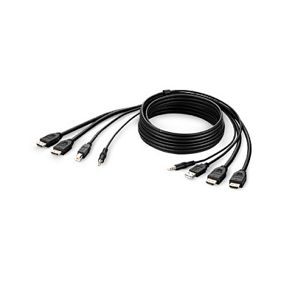 Belkin Taa Dual Hdmi/usb/aud Cbl, Hdmi M/m; Usb (F1DN2CCBLHH10T)