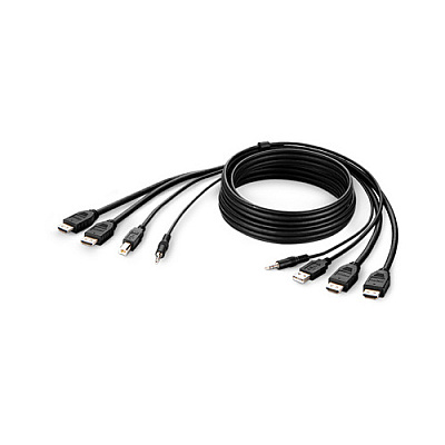 Belkin Taa Dual Hdmi/usb/aud Cbl, Hdmi M/m; Usb (F1DN2CCBLHH6T)