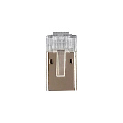 Monoprice 8p8c Shielded Rj45 Plug With Inserts For Cat6a Ethernet Cable 25pcs/pack (34417)