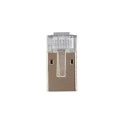 Monoprice 8p8c Shielded Rj45 Plug With Inserts For Cat6a Ethernet Cable 25pcs/pack (34417)