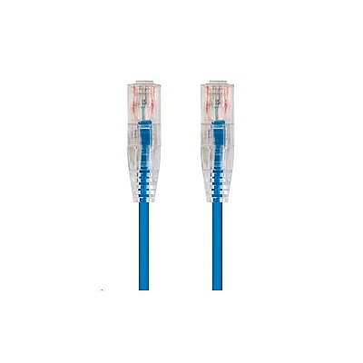 Monoprice Slimrun Cat6 Ethernet Patch Cable Snagless Rj45 Stranded 550mhz Utp Pure Bare Copper Wire 28awg 30ft Blue (34630)