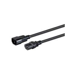 Monoprice Heavy Duty Power Cable - Iec 60320 C14 To Iec 60320 C15_ 14awg_ 15a/1875w_ Sjt_ 125v_ Black_ 3ft (35112)
