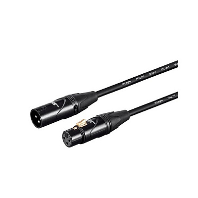 Monoprice Stage Right By Starquad Xlr Microphone Cable_ Optimized For Analog Audio - Gold Contacts_ Xlr-m To Xlr-f_ 24awg_ 10ft_ Black (35317)