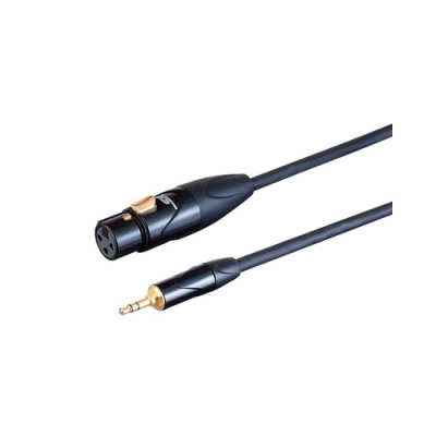Monoprice Stage Right By On Tour Cables - Xlr Female To 1/8in Trs Male Connector_ 24awg_ Black_ 3ft (35802)