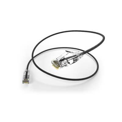 Uncommonx Clearfit Slim 28awg Cat6a Black 7ft (CS6A-07F-BLK)
