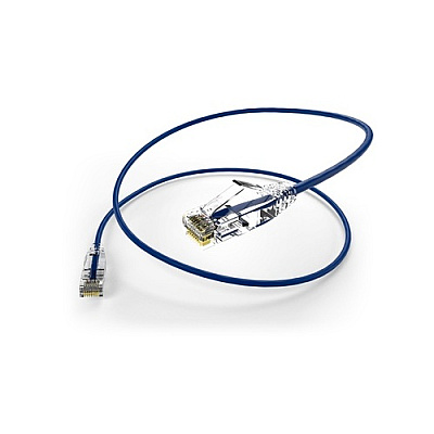Uncommonx Clearfit Slim 28awg Cat6a Blue 20ft (CS6A20FBLU)