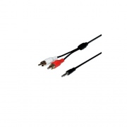 Weltron 6ft 3.5mm Stereo Male To (2) Rca Male (44342G6)
