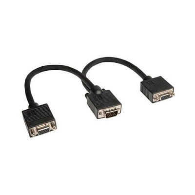 Tripp Lite 1ft Vga Monitor Y Splitter Cable M/fx2 (P516001)