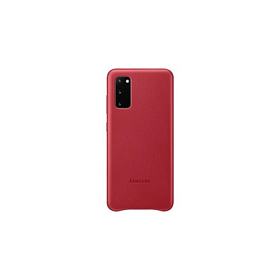 Samsung Galaxy S20 Leather Cover, Red (EFVG980LREGUS)