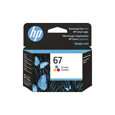 HP 67 Tri-color Original Ink Cartridge (3YM55AN#140)