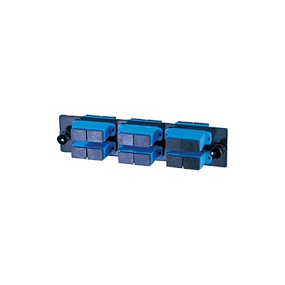 Leviton Panel,6/sc/dx/blue/cer/sm,1u,black (OFPSCD12AC)