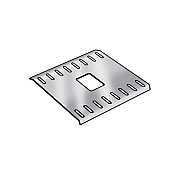 Leviton Feed-thu Brush Pnl, 1ru 1.75h X 19w, Bk (FTBP1RU)
