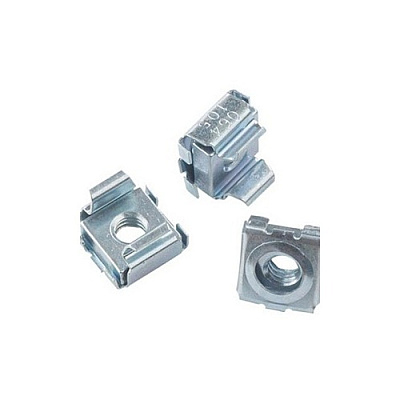 Leviton Sgl Hole Cage Nuts,#12-24thread,50pc,clr (PS1224CN)
