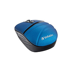 Verbatim Wireless Mini Travel Mouse, Commuter Series - Blue (70705)