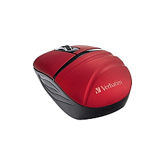 Verbatim Wireless Mini Travel Mouse, Commuter Series - Red (70706)