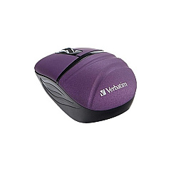 Verbatim Wireless Mini Travel Mouse, Commuter Series - Purple (70707)