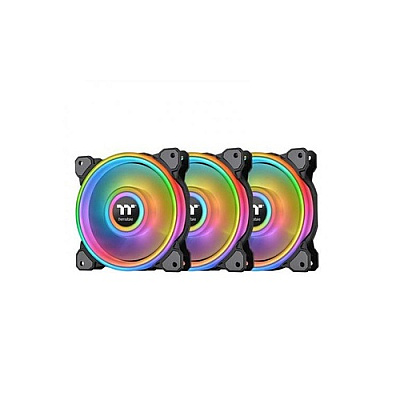 Thermaltake Riing Quad 120mm Black 54 Led 3 Pack Fan (CLF088PL12SWB)