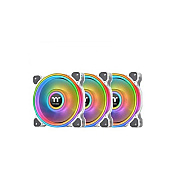 Thermaltake Riing Quad 120mm White 54 Led 3 Pack Fan (CLF100PL12SWB)
