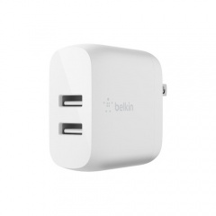 Belkin Dual Usb-a Wall Charger,12w X2,wht (WCB002DQWH)