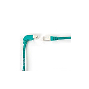 Black Box Cat6 250-mhz Molded Angled Stranded Ethernet Patch Cable - Shielded (s/ftp), Cm Pvc (rj45 M/m), Green, 10-ft. (3.0-m) (EVNSL212S01090DS)
