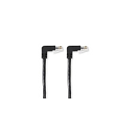 Black Box Cat5e 100-mhz Molded Angled Stranded Ethernet Patch Cable - Unshielded (utp), Cm Pvc (rj45 M/m), Black, 15-ft. (4.6-m) (EVNSL27E001590DD)
