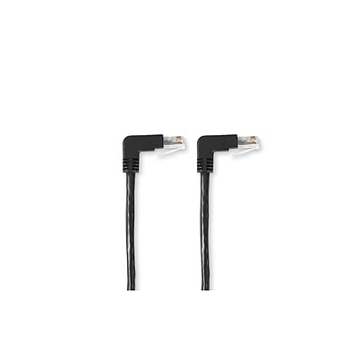 Black Box Cat5e 100-mhz Molded Angled Stranded Ethernet Patch Cable - Unshielded (utp), Cm Pvc (rj45 M/m), Black, 15-ft. (4.6-m) (EVNSL27E001590DD)