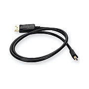 Add-On 3ft Mini-dp 1.2/dp 1.2 M/m Black Cbl (MINIDP2DP12MM3)