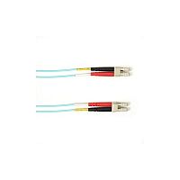 Black Box Om4 50/125 Multimode Fiber Optic Patch Cable - Lszh, Lc To Lc, Aqua, 30-m (98.4-ft.), Gsa, Taa, Non-returnable/non-cancelable (FOLZHM4030MLCLCAQ)
