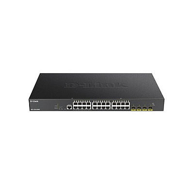 D-Link Dgs-1250-28xmp-6kv Smart Managed Gigabit Poe Switch With 10-gigabit Uplinks (DGS125028XMP6KV)