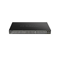 D-Link Dgs-1250-52xmp-6kv 52-port Smart Managed Gigabit Poe Switch With 10-gigabit Uplinks (DGS125052XMP6KV)