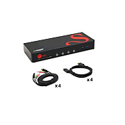 SIIG 4p Dp 1.2 Usb Kvm Switch 4k60hz (CEDP0G11S1)