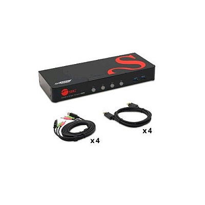 SIIG 4p Dp 1.2 Usb Kvm Switch 4k60hz (CEDP0G11S1)