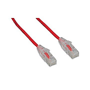 Enet Solutions Cat6 Red 20ft Slim Clear Boot Cable (C6RDSCB20ENC)