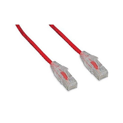 Enet Solutions Cat6 Red 20ft Slim Clear Boot Cable (C6RDSCB20ENC)