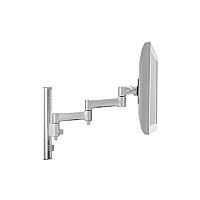 Atdec Full Motion Monitor Arm Channel Mount, Suits Flat Screen Monitors Up To 26.5 Lbs, Curved Screen Monitors Up To 17.6 Lbs, Silver (AWMS46W35S)