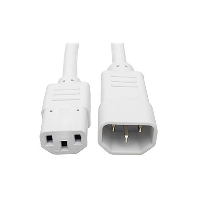 Tripp Lite 3ft Hd Power Cord 15a C14 C13 White (P005003AWH)