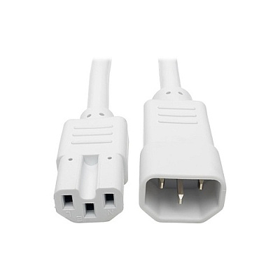 Tripp Lite 2ft Heavy Duty Power Cord C14 C15 White (P018002AWH)