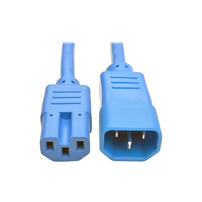 Tripp Lite 3ft Heavy Duty Power Cord C14 C15 Blue (P018003ABL)