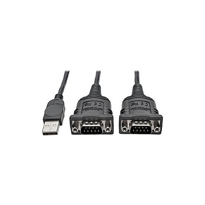 Tripp Lite 6ft 2-port Usb To Db9 Serial Adapter (U2090062)