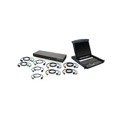 Iogear 17 In Lcd And 8-port Ip Kvm Bundle (GCL1808IKIT)
