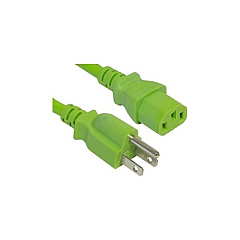 Enet Solutions 5-15p To C13 10ft Green Power Cord (N515C13GN10FENC)